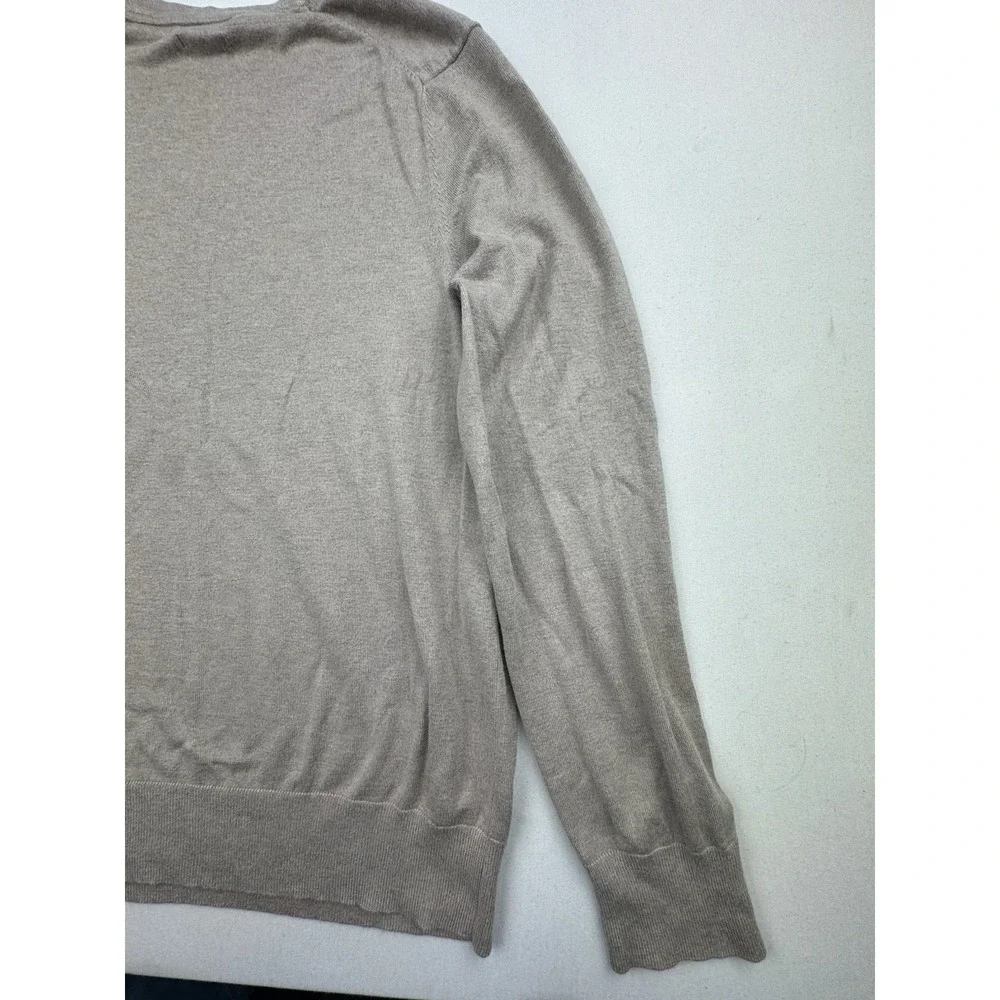 Banana Republic Beige Silk Cashmere Blend V Neck Pullover Sweater Men Size Large